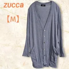 古着　zucca　カーディガン　【М】　長袖　ドルマンスリーブ　ライトブルーのサムネイル