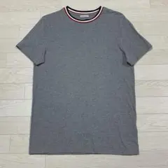 美品 モンクレール 襟刺繍 ワッペン グレー Tシャツ M 国内正規 5S565 