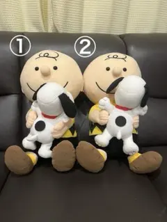 スヌーピー チャーリーブラウン ぬいぐるみ2体セット