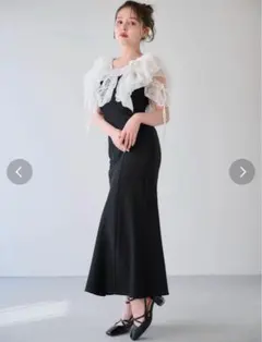 dazzlin ラッフルリブワンピース