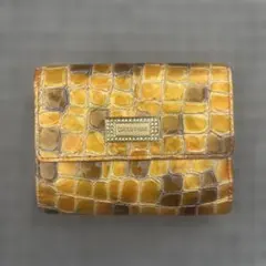 COCCO FIORE 二つ折り財布 クロコ型押し イエローのサムネイル