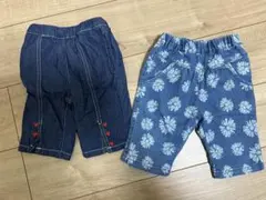 デニムパンツ　90 保育園　膝丈　女の子