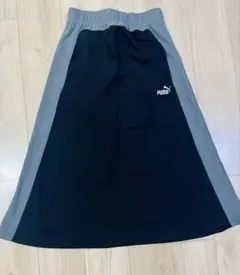 PUMA ブラック/グレー ロングスカート Sサイズ