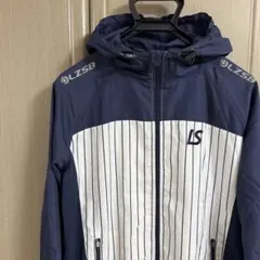 ルースイソンブラ フード付きジャケット Mサイズ ホワイト/ネイビー/ストライプ