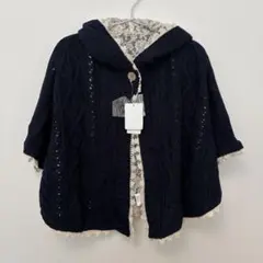 アースミュージック&エコロジー ケーブルレース リバーシブル ポンチョ