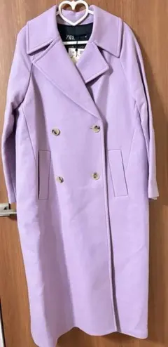 ZARA ダブルブレスト ウールロングコート