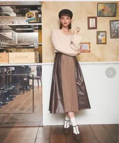 eimy istoire ブラックロングプリーツスカート