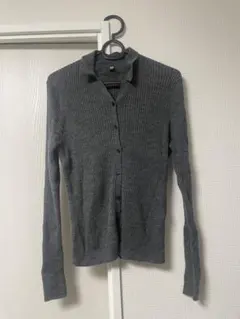 UNIQLO メリノリブポロカーディガン グレー　XL