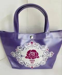 【TK】ANNA SUI アナスイ ミニハンドバッグ ビニール製 パープル 薔薇のサムネイル