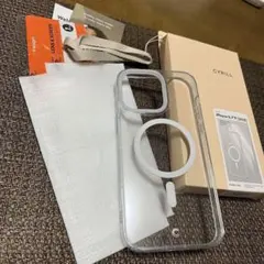 ☆iPhone14ProMAX用ケースとフィルム2枚 ストラップセット 良品