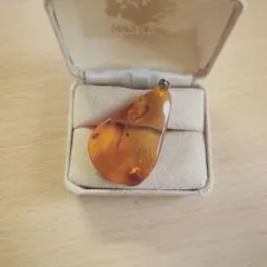 Vintage 앰버 앰버 펜던트 탑 SILVER
