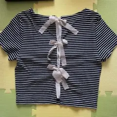 JILLSTUART Tシャツ ボーダー 半袖 リボンのサムネイル