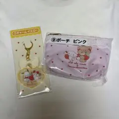 mikko サンリオ くじ ⑦チャームイエロー ⑨ポーチピンク