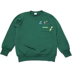 新品タグ付き｜トレーナー｜ピクミン｜裏毛長袖スウェット｜グリーン｜100cm