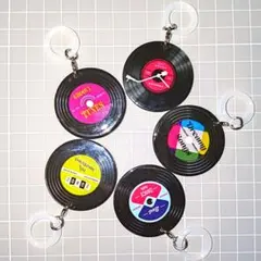 ミニチュアレコード　ミニチャーム　めじるしアクセサリー　5個セット