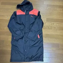 PUMA 140 ベンチコート　中綿ロングコート　アウター　黒