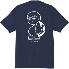 かめたTシャツ インディゴ×ホワイト