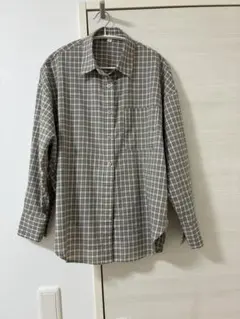 値下不可　GU ドルマンスリーブチェックシャツ　M