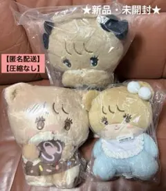 mikko characters ラテ　BIGぬいぐるみ３点セット