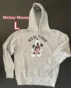 NEW YORK Mickey Mouse Disneyパーカー フーディー L