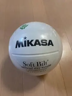 未使用 ミカサ 白革 5号球 検定球 準検定球 天然皮革バレーボール 2球