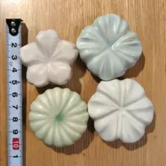 陶器製 花形箸置き 4個セット