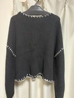 moussy 黒のニットセーター FREEサイズ
