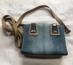 DIESEL ディーゼル  ショルダーバッグ デニム × レザー 斜めがけ