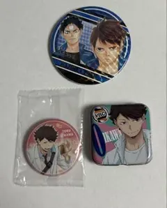 ハイキュー　及川徹　岩泉一　下校　缶バッジ　VBCピルケース　コレクション