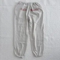 Little WEEKEND ロゴ刺繍　スウェット　裏毛　ロングパンツ 160