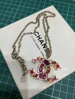 一点物 CHANEL シャネル ネックレス 05C カンボンライン ココマーク