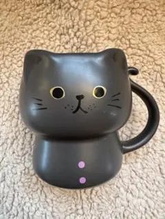 台湾スターバックス 猫型マグカップ 黒
