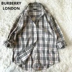 美品　バーバリーロンドン ノバチェック　長袖シャツブラウス羽織り　Ｍ