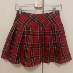 赤チェック ミニスカート