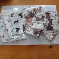 ハンドメイド おしゃれマスク 5枚セット 猫柄のサムネイル