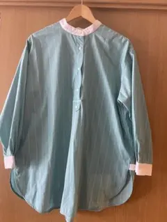 AMERICAN HOLIC 水色 ストライプ 長袖シャツ Lサイズ