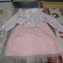 SHEIN　キッズ　女の子　ワンピース　フォーマル　ピンク　ツイード　サイズ6Y