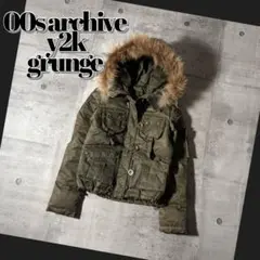 ジャケット・アウター 00s archive Shiny fur down riders jacket 00s archive Shiny fur down riders jacket 00s Archive Fur