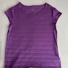 Nike Dri-FIT 紫 ストライプ 半袖 トップス
