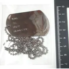 ドッグタグ ネックレス ペンダント チャーム アクセサリー ミリタリー 黒系