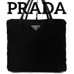 美品　プラダ　PRADA トートバッグ　黒　ブラック　ハンドバッグ　ナイロン