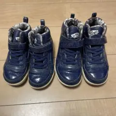 2点セット　ハイカットスニーカー　vans 20センチ　18センチ　ネイビー