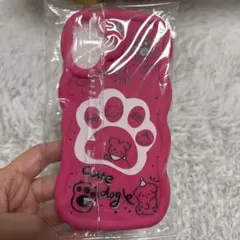 犬の足跡デザイン シリコンケース