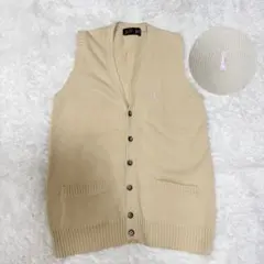 【イーストボーイEASTBOY】☆美品☆コットン　前開きベスト　ベージュ11号