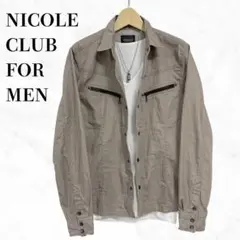 NICOLE CLUB FOR MEN ワークシャツ　長袖シャツ　トップス