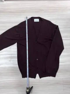 URBAN RESEARCH DOORSバーガンディ Vネック カーディガン