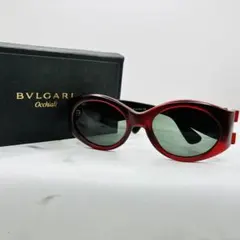 【極美品】BVLGARI サングラス オーバル レッド系のサムネイル