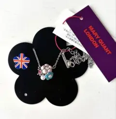 ♡タグ付き MARY QUANT 花モチーフ ネックレス☆立体的な可愛いデザイン