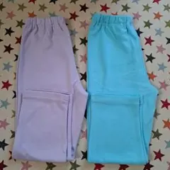120♡パジャマ♡ボトムスのみ2着セット♡パープル&ブルー