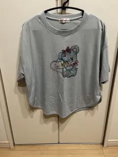 SWIMMER クマ プリント 半袖 Tシャツ ライトブルーのサムネイル